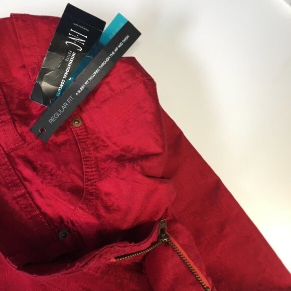 Inc Denim Petite Glamorous Red Skinny Leg Regular Fit Jeans Size 2P. NWT - Picture 13 of 13